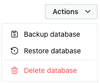 Delete a database