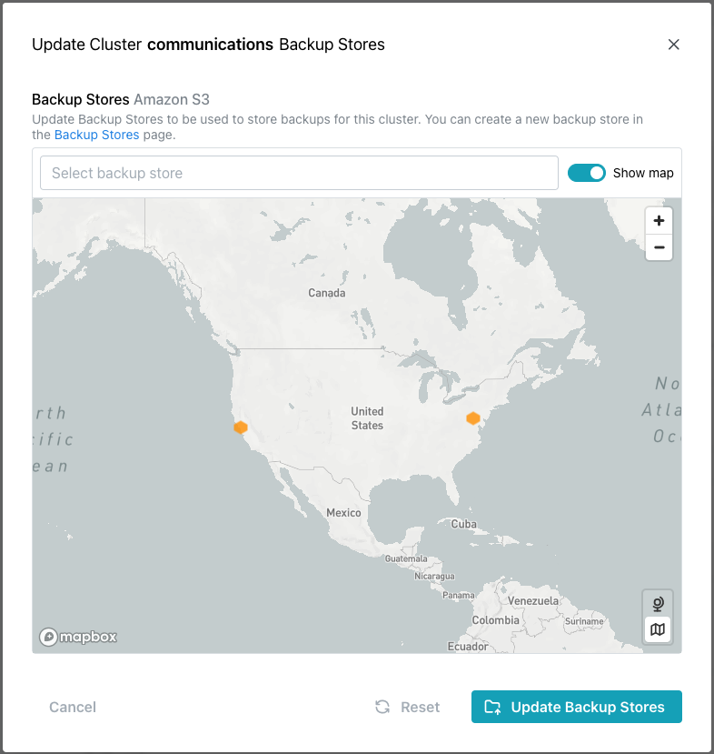 Updating Backup Stores